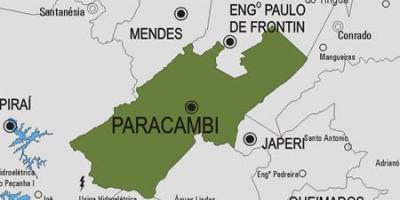 Mapa Paracambi udalerriko