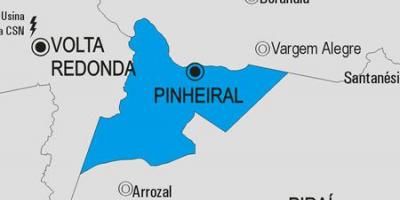 Mapa Pinheiral udalerriko