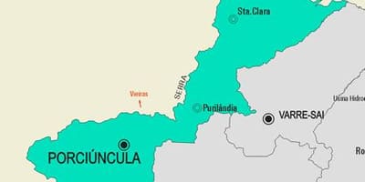 Mapa Porciúncula udalerriko