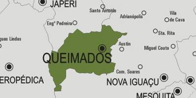 Mapa Queimados udalerriko