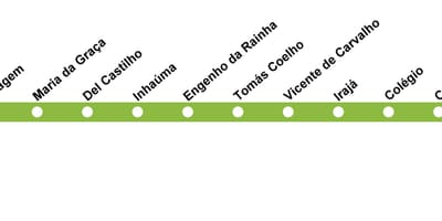 Mapa Rio de Janeiro metro - Linea 2 (berdea)