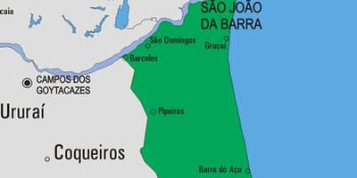 Mapa São João da Barra udalerriko
