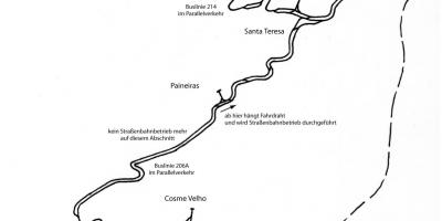 Mapa Santa Teresa tranbia - Line 1