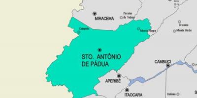 Mapa Santo Antônio de Pádua udalerriko