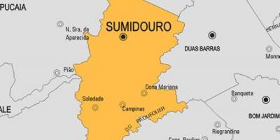 Mapa Sumidouro udalerriko