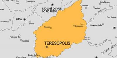 Mapa Teresópolis udalerriko