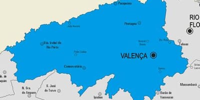 Mapa Valença udalerriko