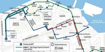 Mapa VLT Rio de Janeiro - Line 1